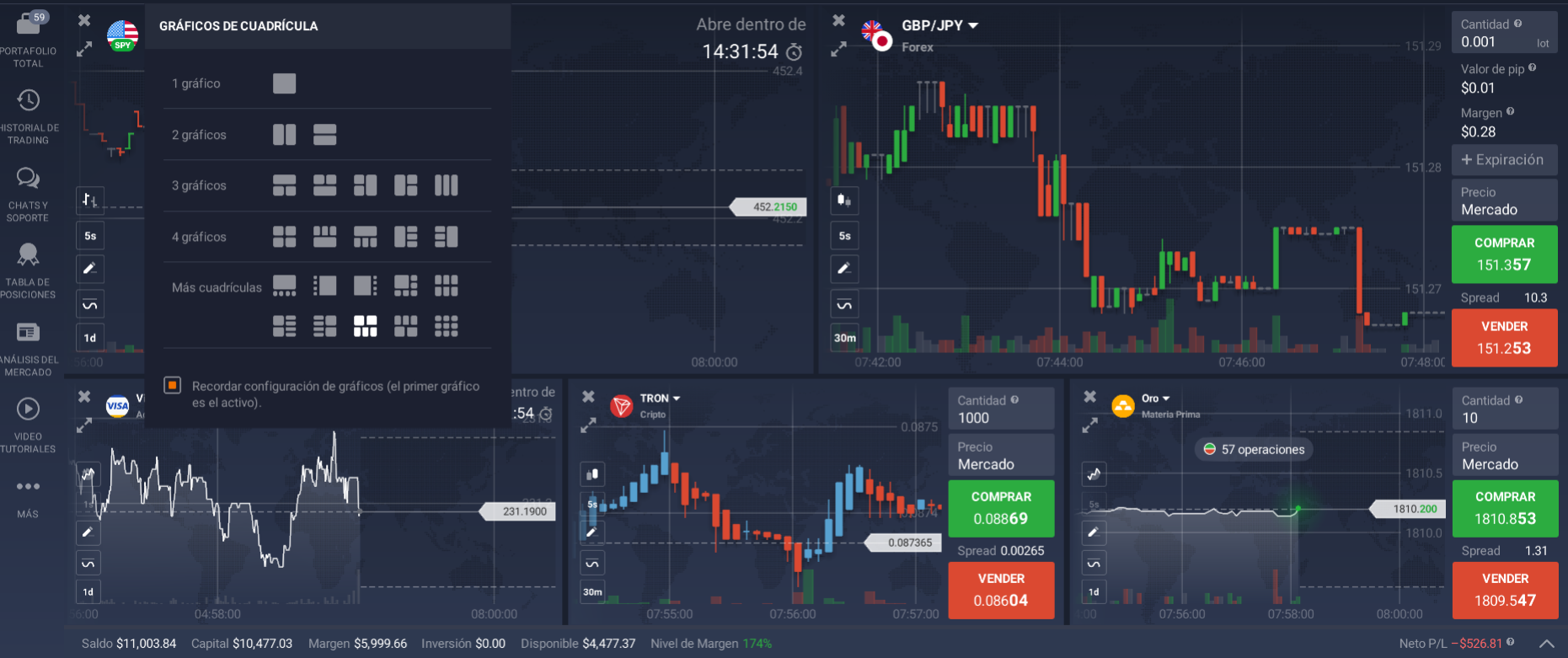 Trade multiple assets at once