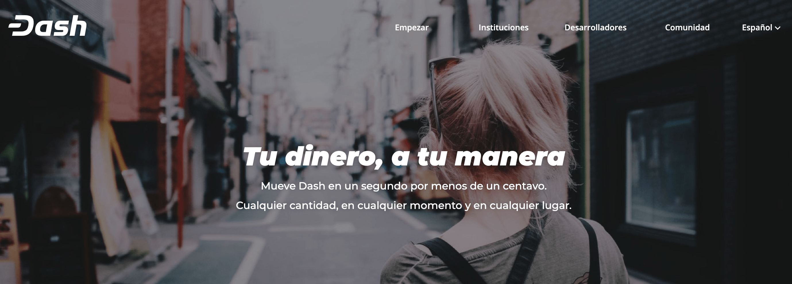 Sitio web de Dash