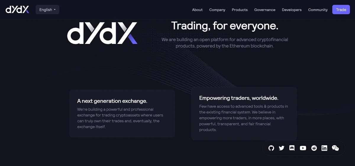 La plataforma dYdX tiene muchas características únicas